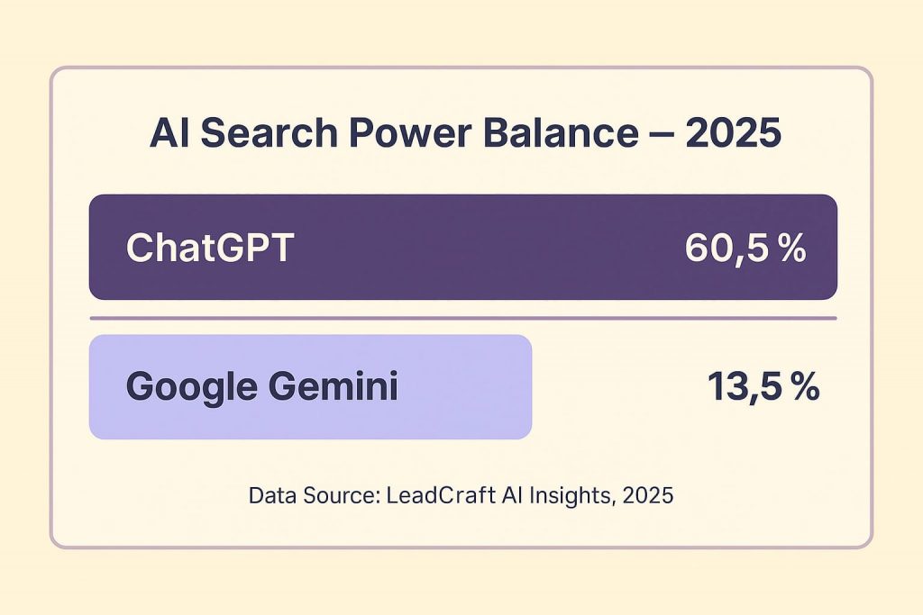 AI search market share 2025
