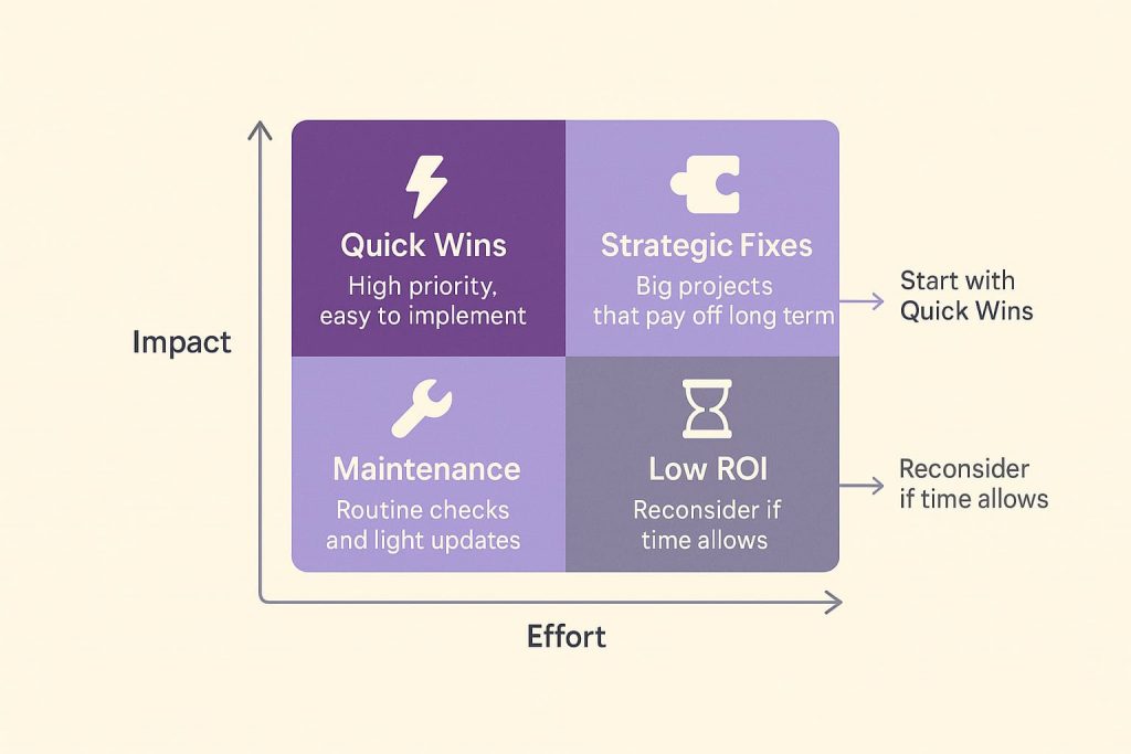 Impact vs. effort prioritization